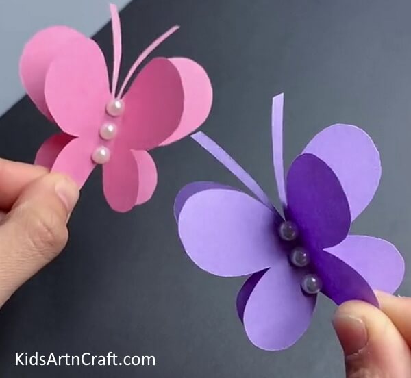 Beautiful Paper Butterfly Craft Is Done! - Lovable Paper Butterfly Construct For Kindergartners 