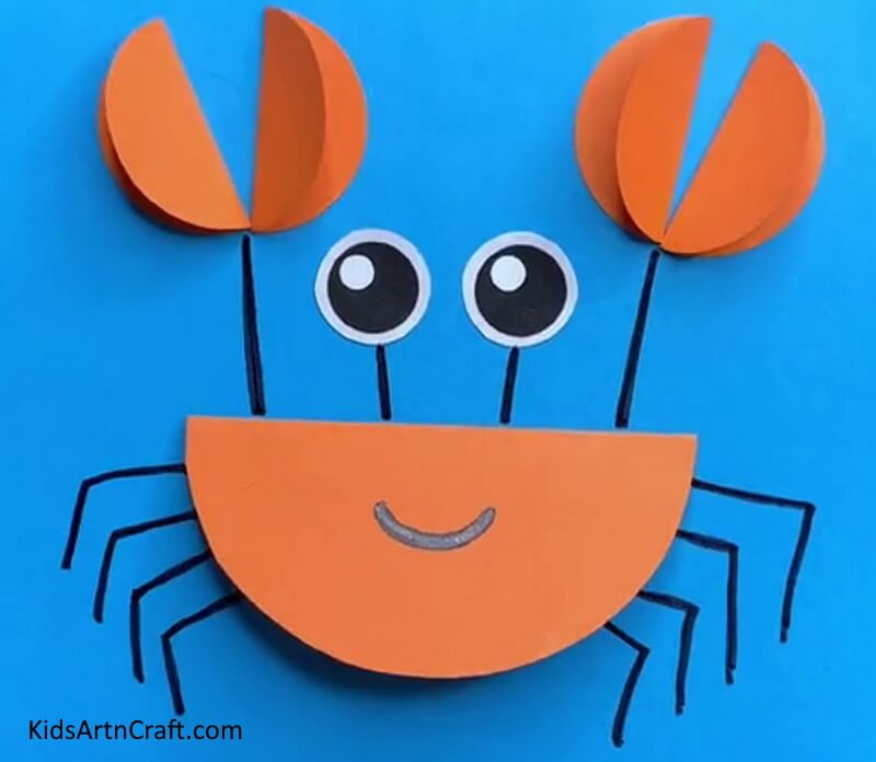 Simple Paper Circle Crab Craft For Kids