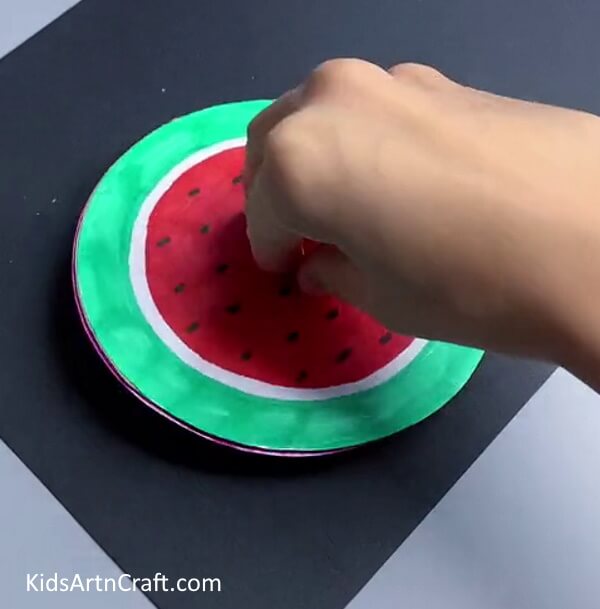Spin The Watermelon - Charming Paper Carved Watermelon Activity For Pre-Schoolers 