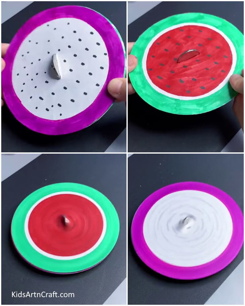 Fruity Watermelon Craft Using Paper And Colors For Kindergartens