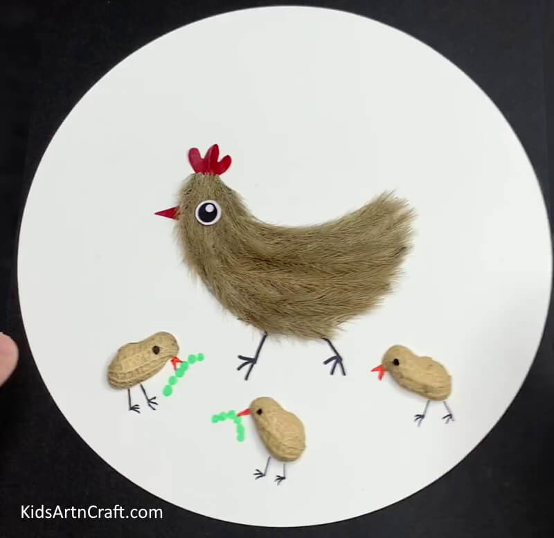 Cute Chicken Craft Using Waste Material Is Ready! This final craft to Create a Chicken Craft