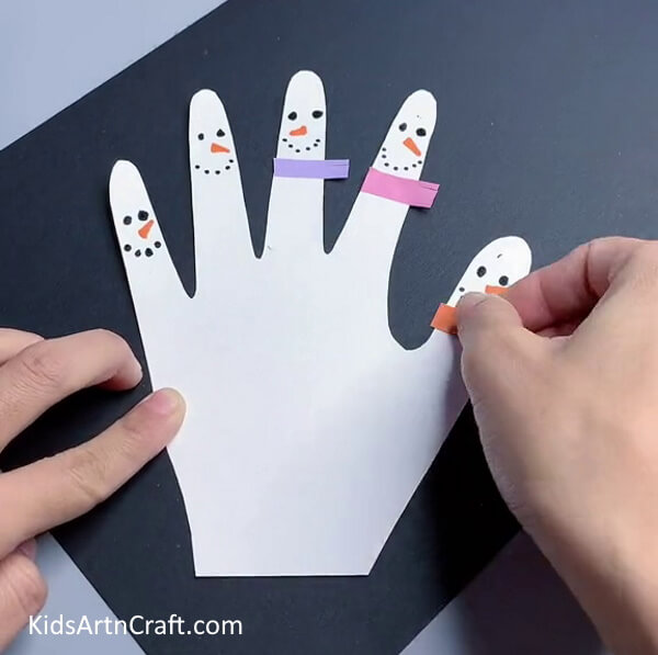 Pasting Rectangles On Fingers - Create A Puppet Using Your Fingers: An Easy Tutorial 
