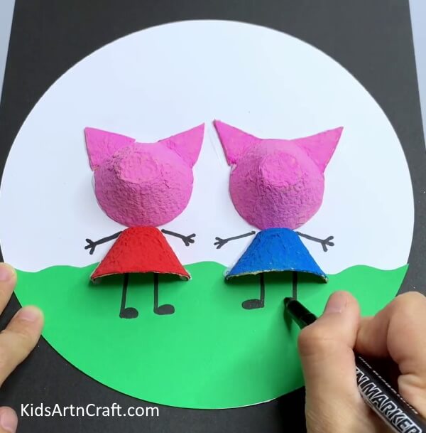 Drawing Hands And Legs Using A Marker Follow this kid-friendly guide to turn egg cartons into pig figures.