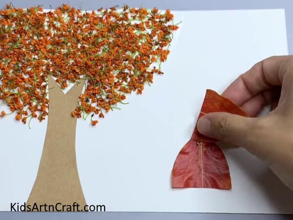 Making Cute Girl Using Leaf - Endearing Fall Leaf Crafts For Kids