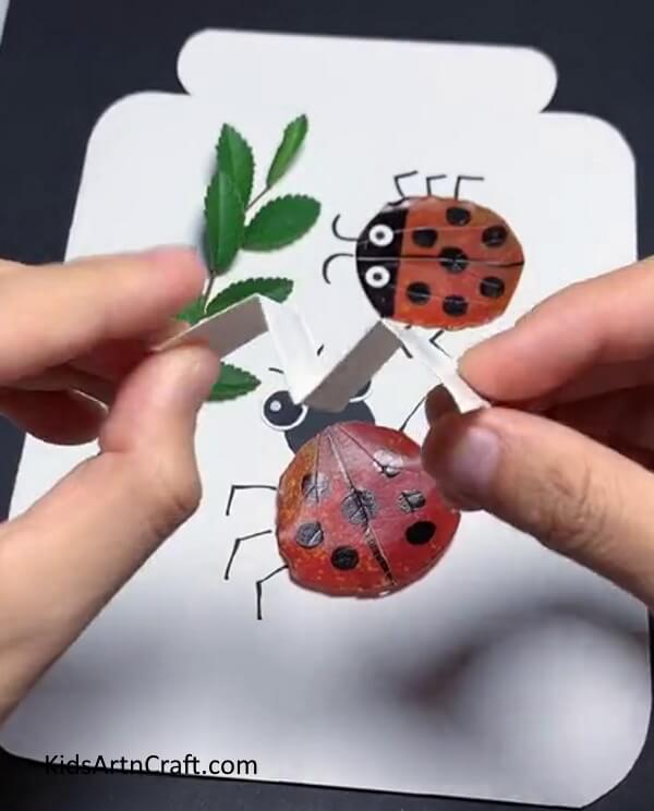 Making Paper Support - Creating Ladybugs out of Paper & Leaves in the Comfort of Your Own Home