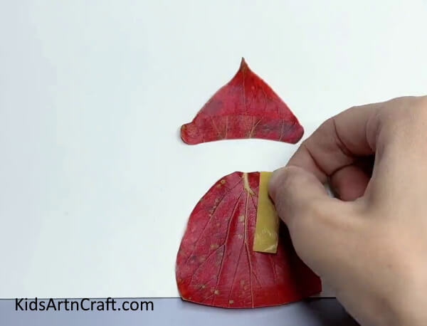 Pasting Yellow Leaf Strip - Get creative with leaves and make your own Fall artwork.