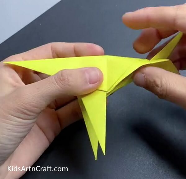 Folding Model In Half - Step-By-Step Instructions To Assemble An Origami Airplane