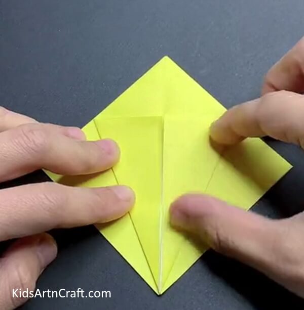 Folding Side Edges To The Middle - . A Step-By-Step Guide To Crafting An Origami Airplane