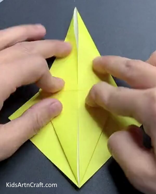 Folding Paper Along Creases - A Series Of Tutorials To Help Create An Origami Airplane