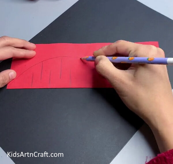 Drawing The Gills- Instructions for Crafting a Fish with Paper for Kids 