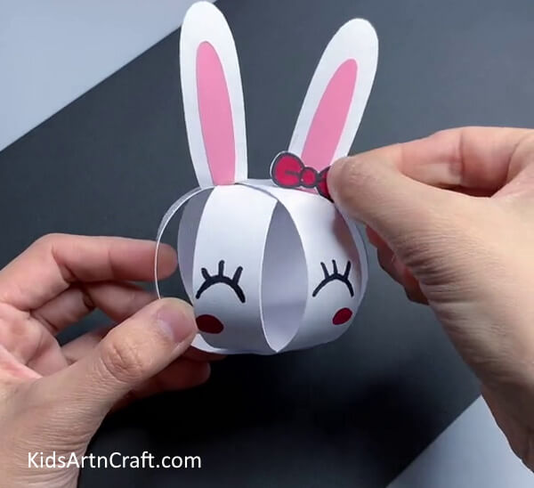 Adding Accessories - Crafting a Rabbit Out of Paper Strips is Simple for Kids