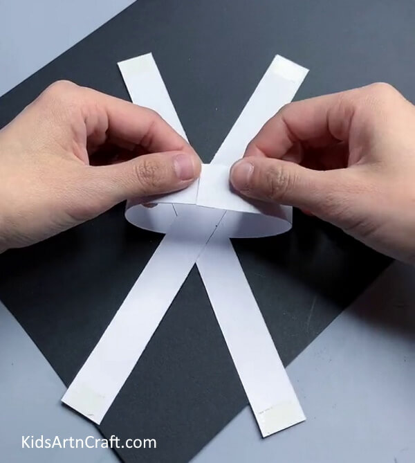 Sticking The Edges - This Rabbit Craft Using Paper Strips is Perfect for Kids 