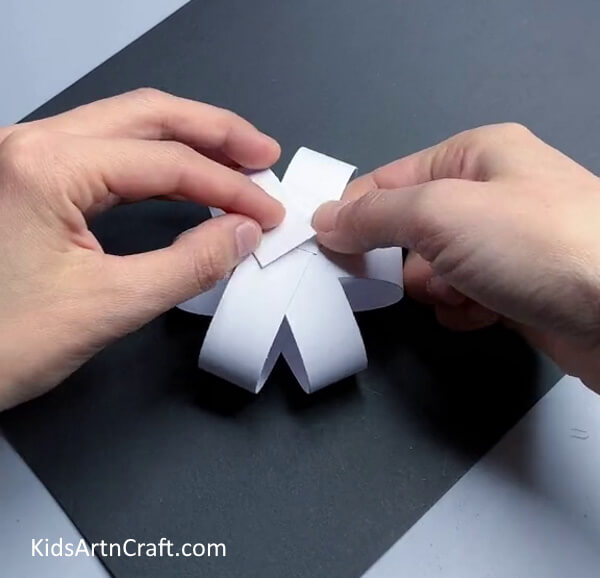 Sticking All Paper Strips Edges - A Simple Bunny Craft Using Paper Strips is Ideal for Children 