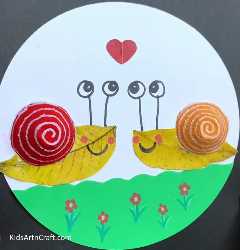 Make a Snail craft with an Egg Carton and a Leaf