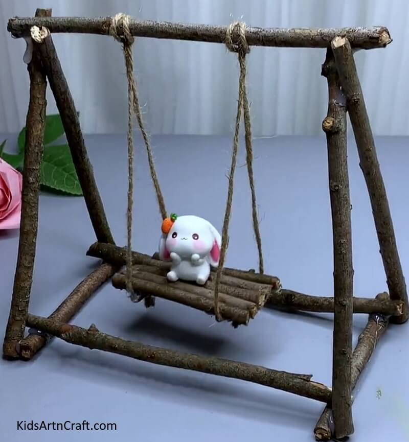 How To Make Wooden Stick Miniature Swings For Kids