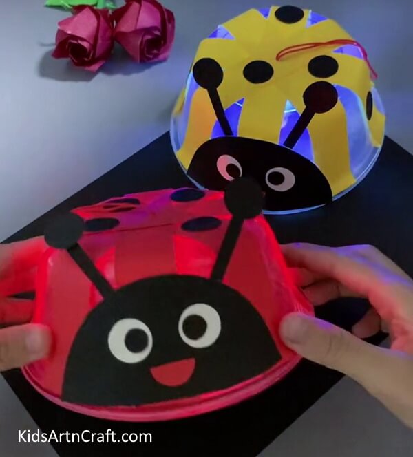 Lighten Up The Ladybug - Here is a quick and simple Ladybug craft tutorial for children.
