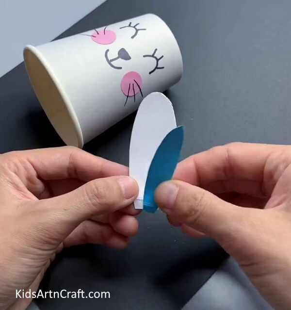 Making Ears of Bunny - A Step-by-Step Guide for Crafting a Paper Cup Bunny for Kids