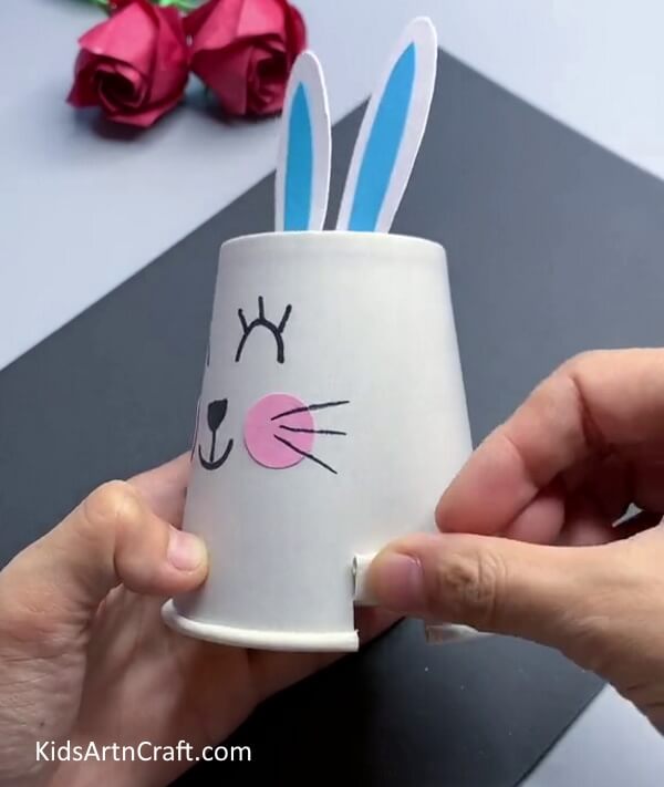 Folding The Cuts - Simple Directions for Designing a Bunny Using a Paper Cup for Children
