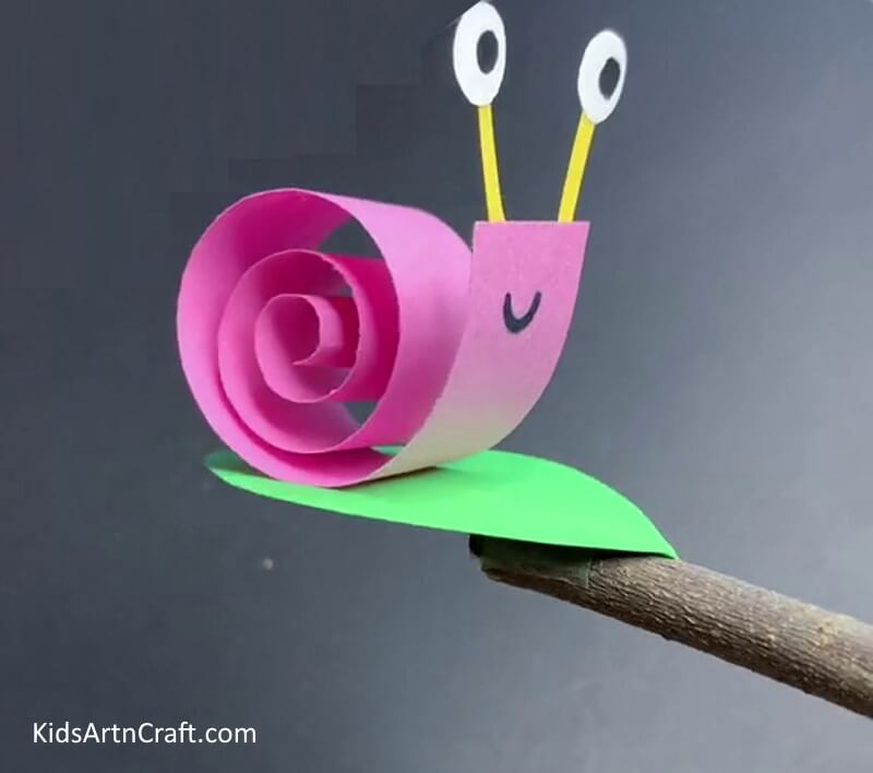 Handmade Paper Snail Craft For Children 
