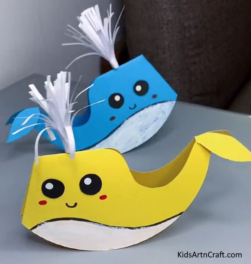 Learn to Make Paper Whale Craft For Kids