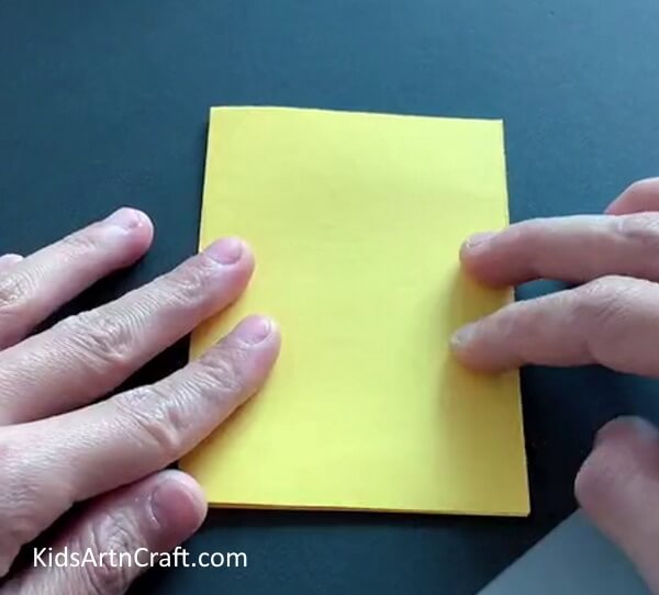 Folding Rectangle In Half - Simple Tutorial for Crafting Heart-Shaped Bees Using Paper