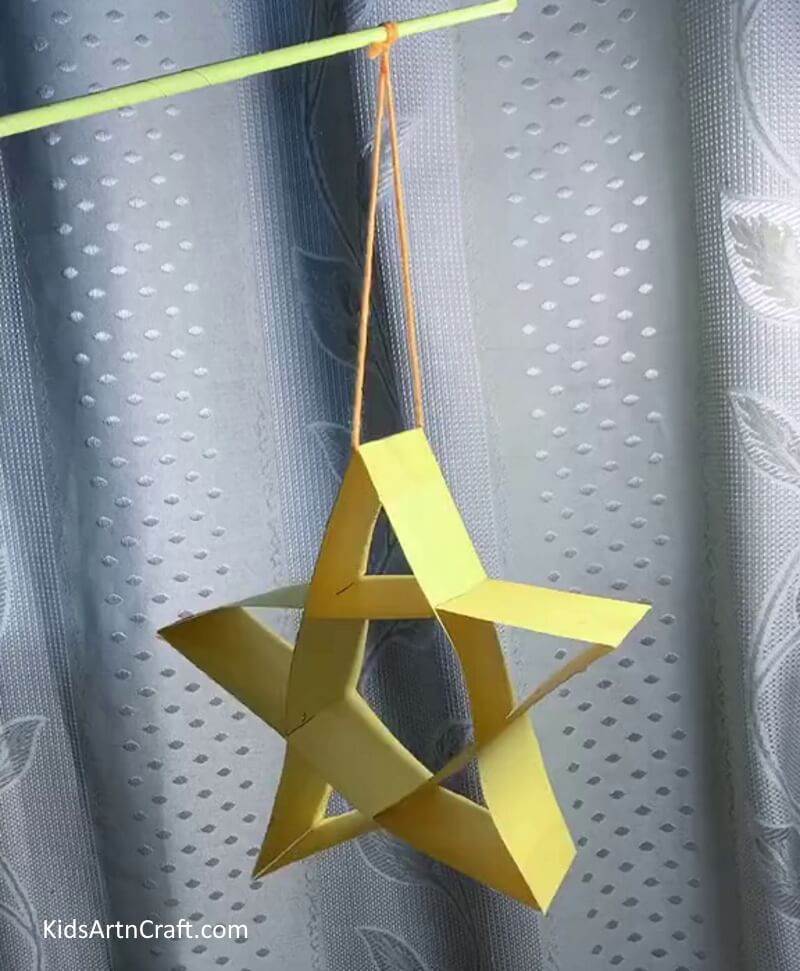 Creating a Yellow Paper Star Craft Idea For Home Decoration