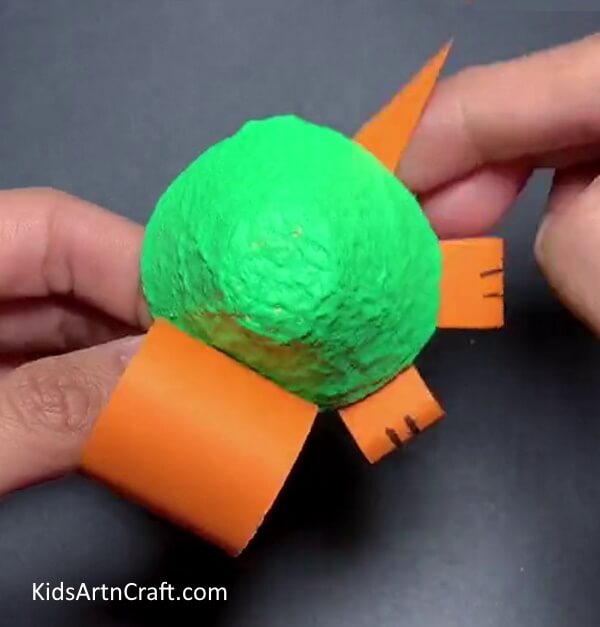 Making Tail Of Turtle - Creating a Turtle Out of a Recycled Egg Tray Guide for Pre-Kindergarteners
