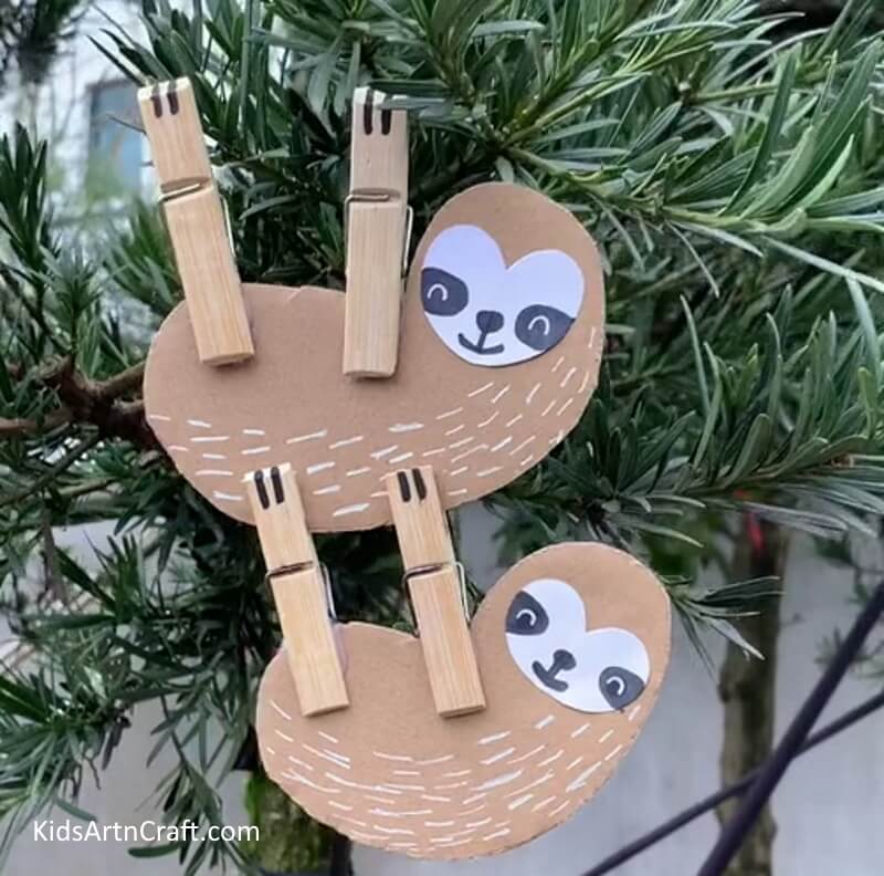 Simple Hanging Monkey Craft For Kids Room Decor