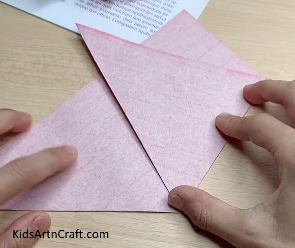 Make Another Fold On This Triangle- Crafting a Paper Bunny - A Simple Activity For Little Ones 