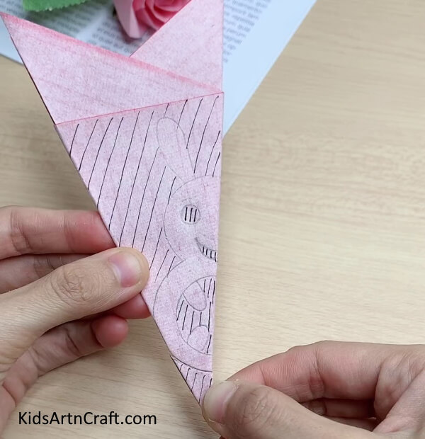 Drawing Hind Limbs And a Face On The Circles-Fabricating a Paper Bunny - A Easy Exercise For Infants 