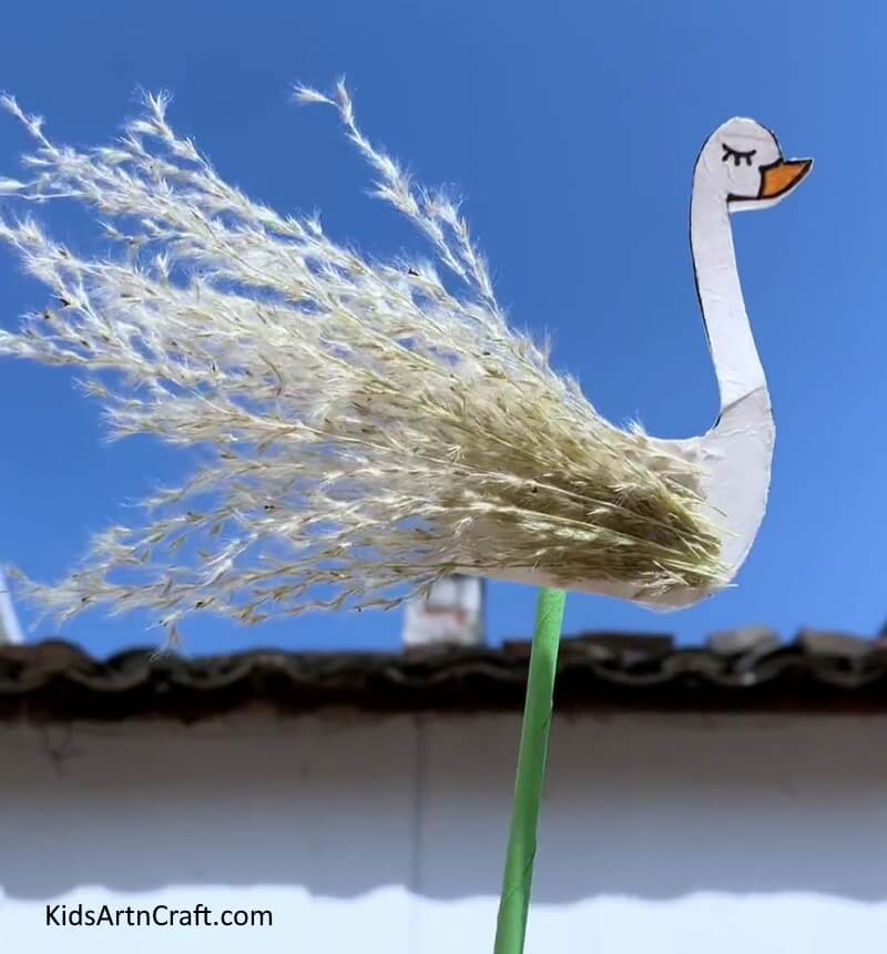 Easy Process To Make Swan Craft with a Cardboard Tube For Kids