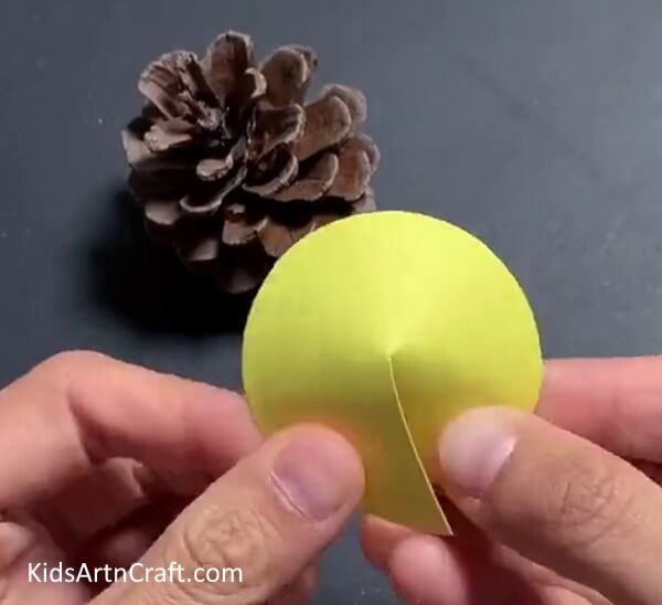 Making Cone Out Of Circle - Create a Cute Mouse Out of Pine Cones for Kids