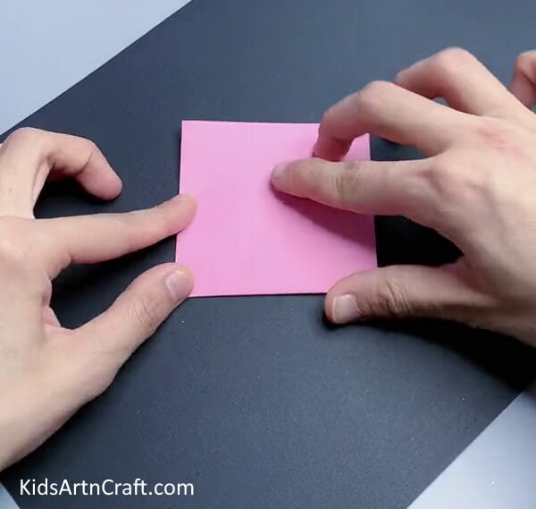 Making Square - A straightforward tulip paper craft for kids. 