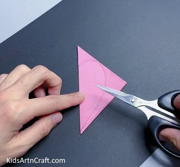 Drawing Half Heart Shape On Triangle - This tulip paper flower craft is effortless for children. 
