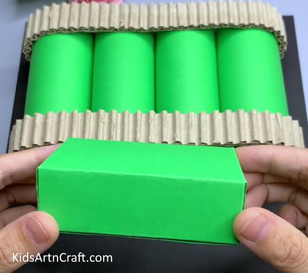 Wrapping Box With Green Paper - Put Together a Recycled Cardboard Tube & Paper Cup Tank Model From Home