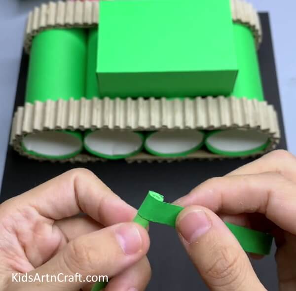 Making A Green Stick - Put Together a Recycled Cardboard Tube & Paper Cup Tank Creation In Your House