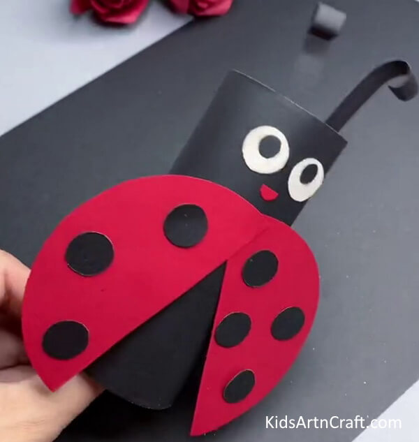 Building a Ladybug with a Toilet Paper Roll