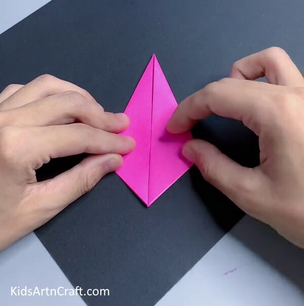Making The Kite Shape- Helping Children to Create an Origami Dragon Fruit
