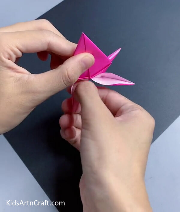Shaping The Leaves And Fruit- Children's Guide to Making an Origami Dragon Fruit 