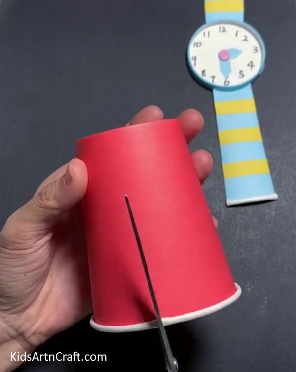 Making Wrist Watch - Crafting a Wrist Watch Out of a Paper Cup for Kids