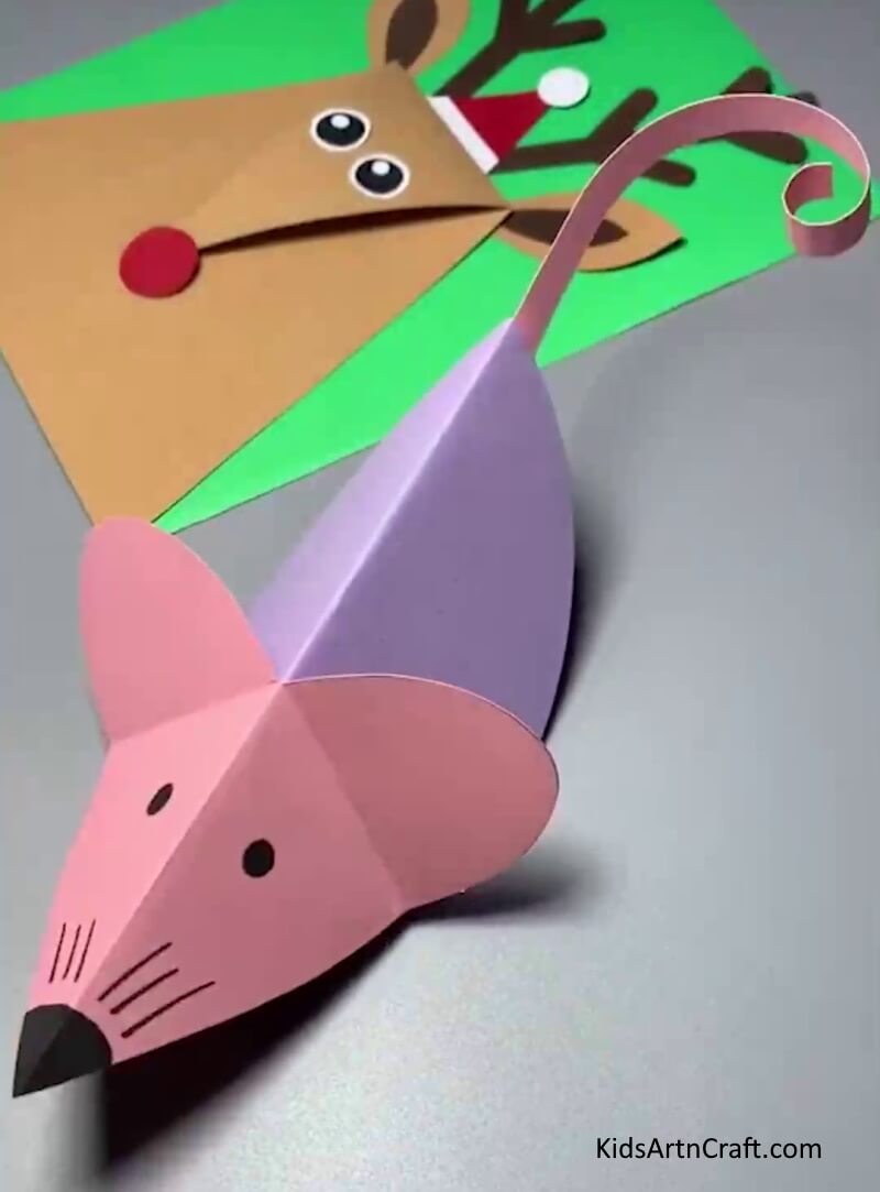 Attempt To Make A Paper Mouse Craft With Kids