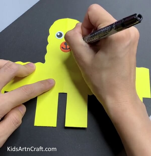 Making Sheep Smile - A basic paper sheep craft idea for kids.