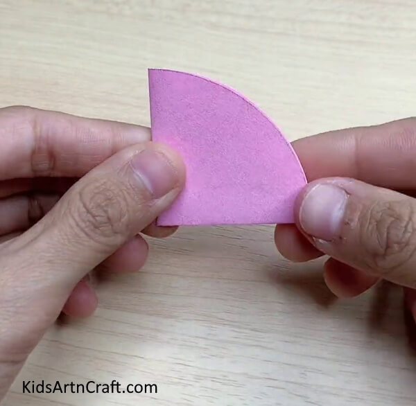 Pasting Making a Paper Umbrella Craft with Children
