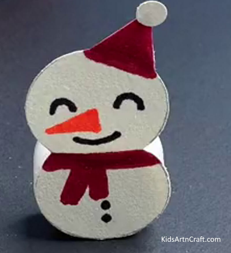 Handmade Snowman Using Paper