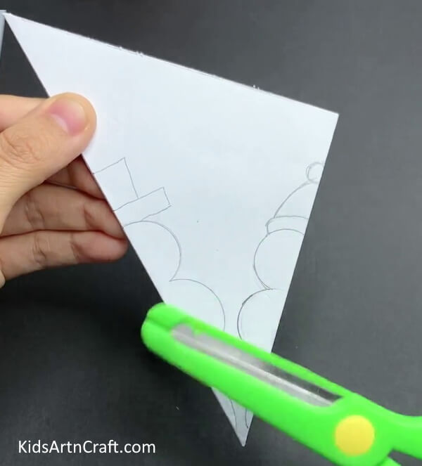 Making Snowflake Forming a Snowman from a Paper Snowflake 