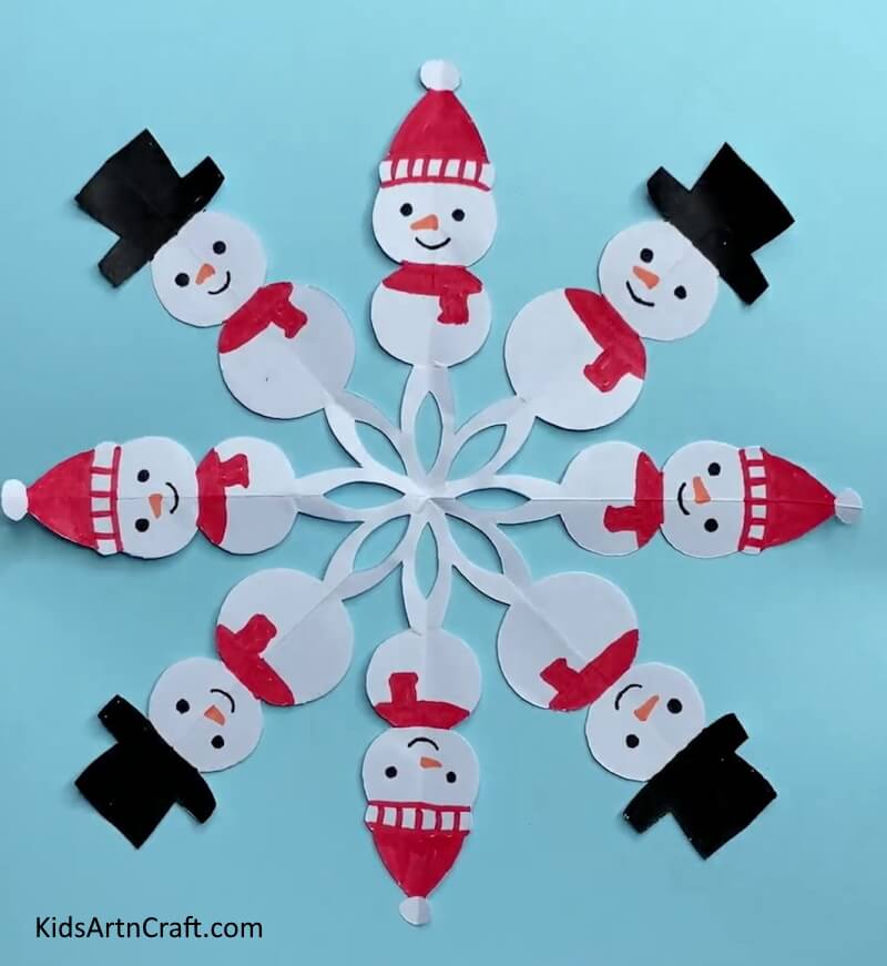 How To Make Snowman Shape Snowflake