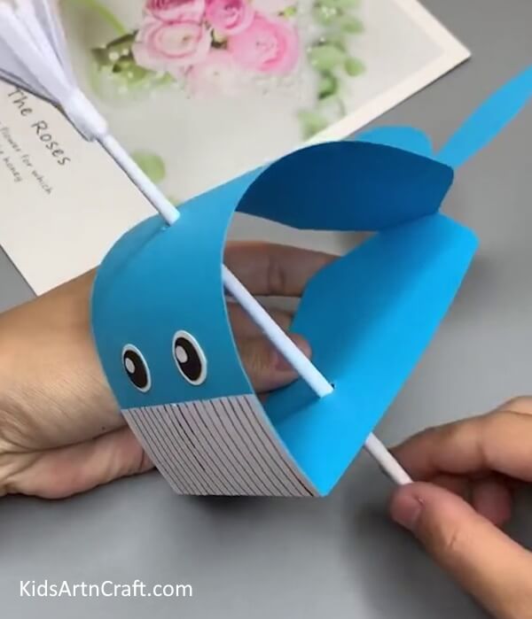 Completing Blue Whale Paper Craft - Instructions for a Paper Blue Whale Craft