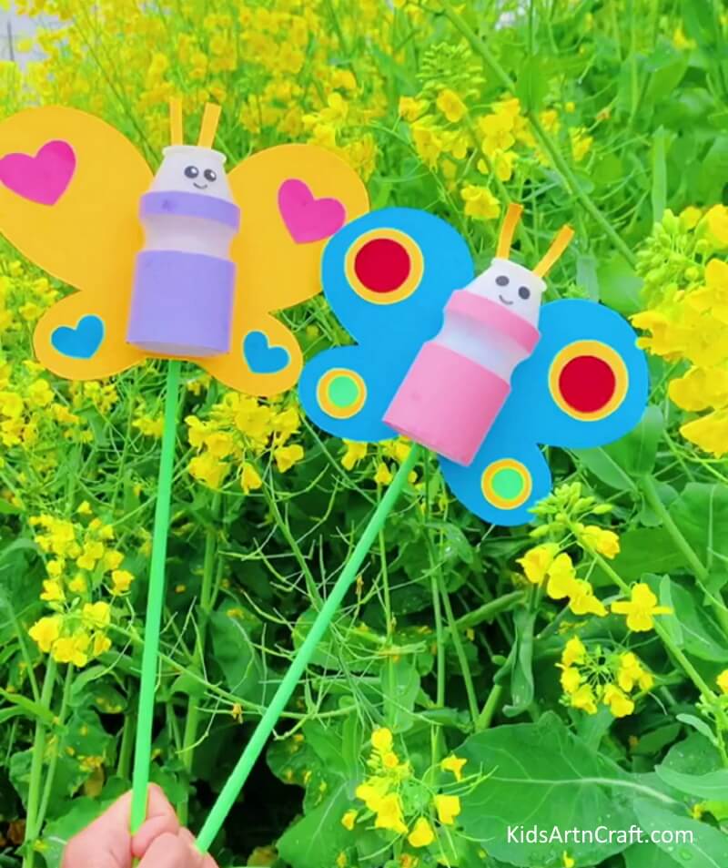 Make A Butterfly With A Recycled Bottle For Kids