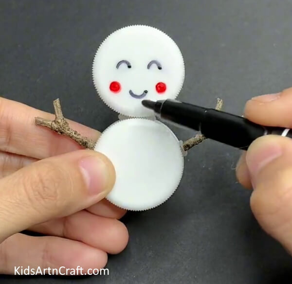 Making Face Snowman Building for Kids