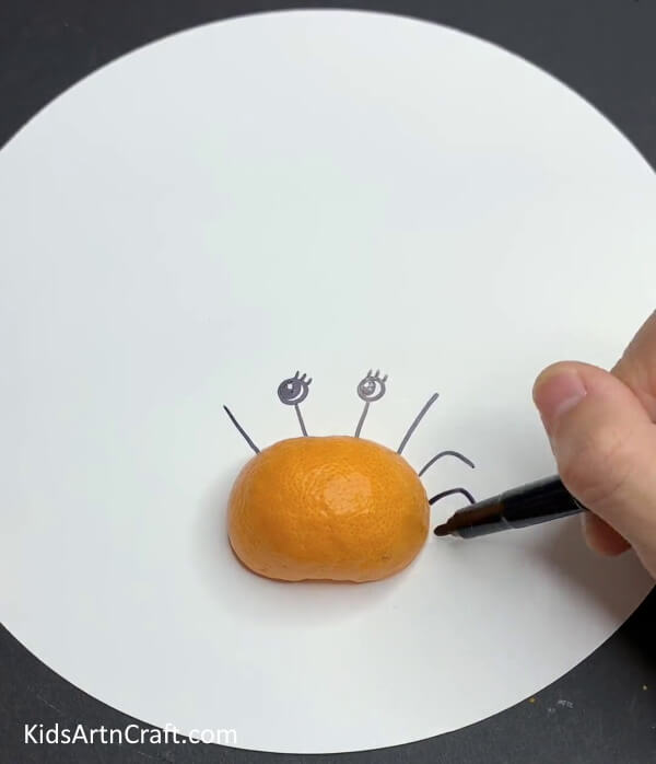 Drawing Details - A tutorial on crafting with orange peels and kids